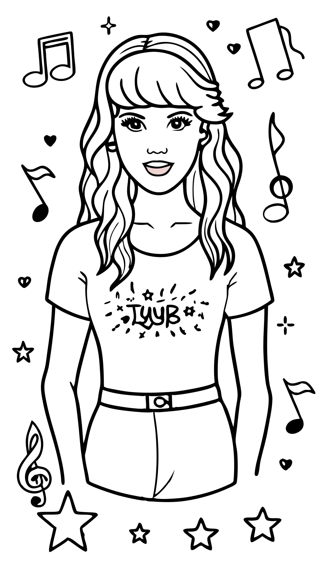 printable coloring pages taylor swift